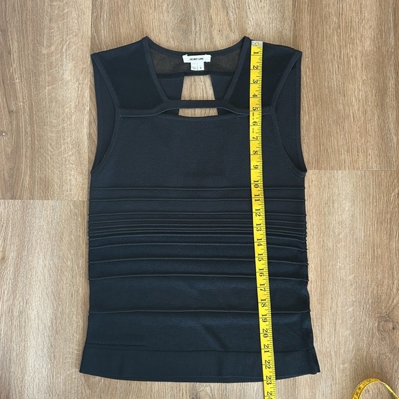 Helmut Lang women’s black mesh detail sleeveless top Size S - Picture 4 of 11